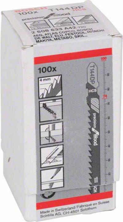 Produktbild Bosch Professional Zubehör PRO Wood precise T144DP Stichsägeblatt, 100 mm, 100-tlg.