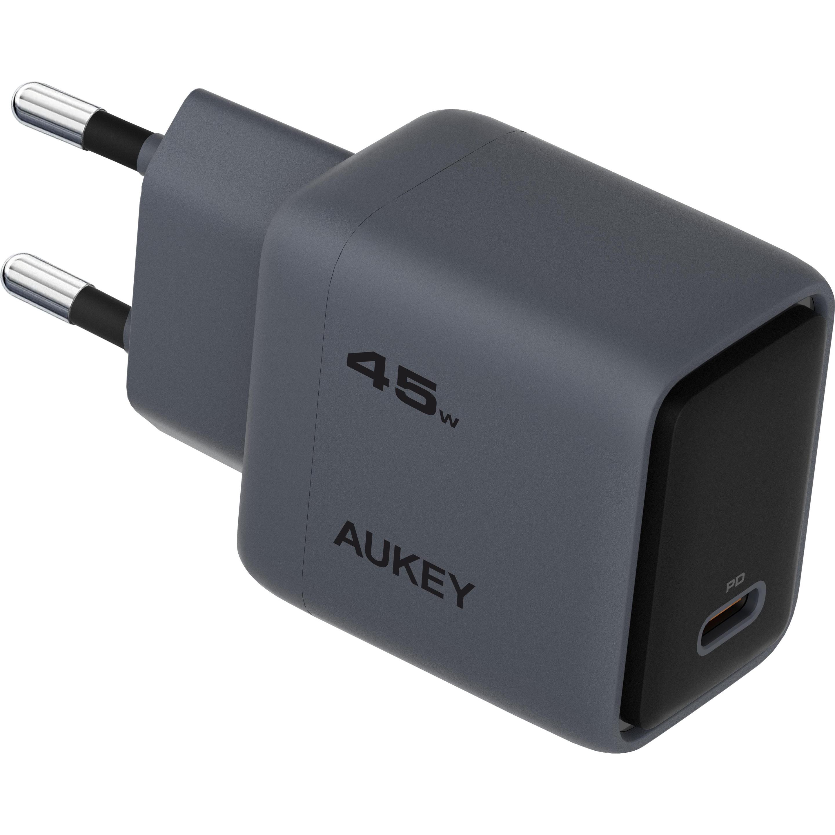 Aukey Comet Mix (45 W), USB Ladegerät, Schwarz, Grau