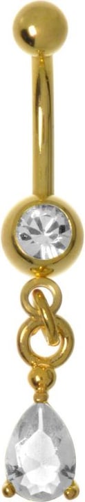 Produktbild Bijouteria Bauchpiercing (Premium Kristall, PVD Beschichtung (goldfarben), Chirurgenstahl 316L)