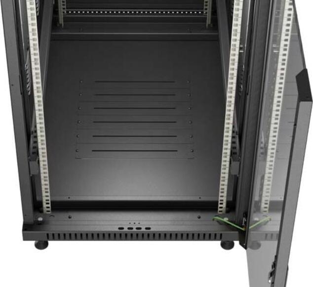 Image du produit Lanberg Armoire rack autonome 19" 22U 600x1000 noir avec porte vitrée (emballage à plat) (22 HE, Rack 19 pouces)