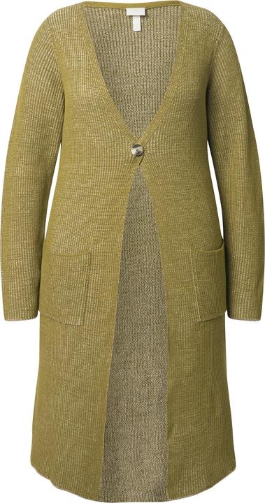 Produktbild Ulla Popken Lang-Strickjacke, Rippstrick, V-Ausschnitt (58)