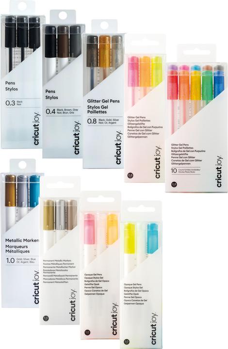 Productafbeelding Cricut Joy Opaque Gelpennen 3-pack 10 Wit Blauw Geel (P)