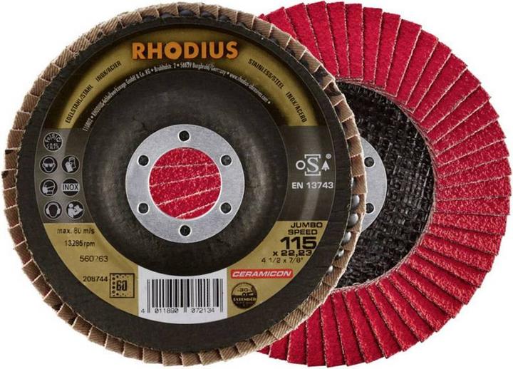 Produktbild Rhodius JUMBO SPEED Fächerscheibe 115 x 22.23 - P60 (60)