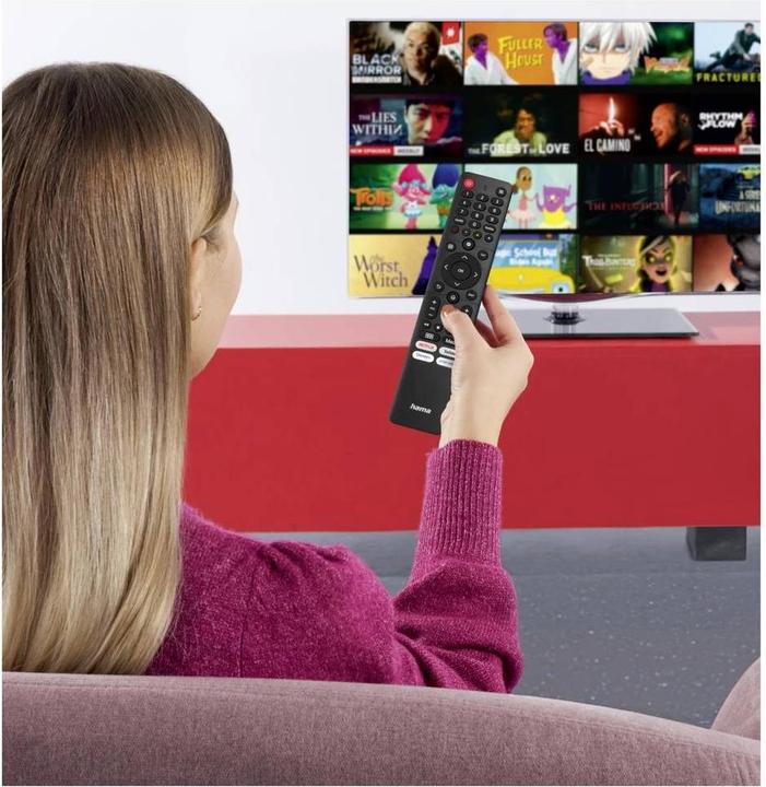 Actual product image Hama Universal-Fernbedienung für Hisense TVs, IR, lernfähig, mit 4 App-Tasten (Universal remote control, Infrared)