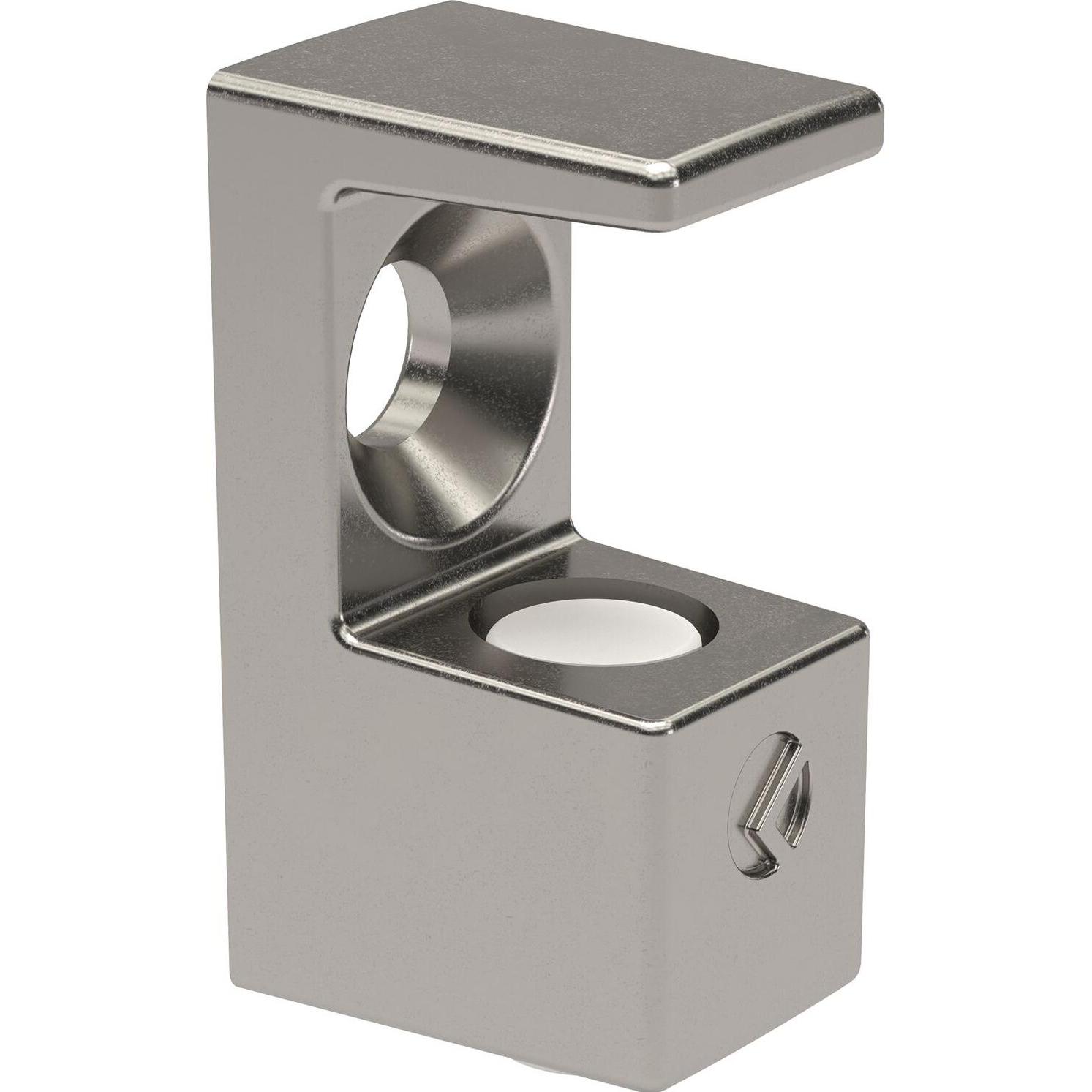 Thumbnail - Italiana Ferramenta, Möbelausstattung, Glasbodenträger GRACE zum Schrauben, 8 mm Glas, Zamak vernickelt (20 Stk.)