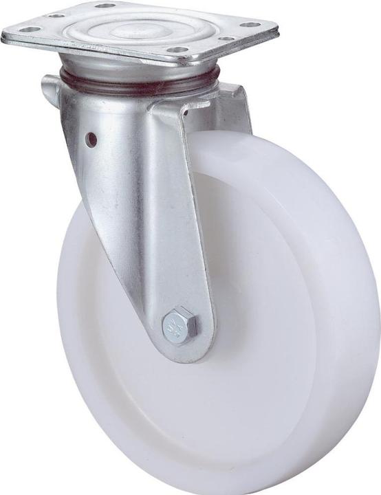 BS Rollen Heavy duty swivel castor Wheel Ø 200 mm Load capacity 600 kg Plastic plate L138xW110 mm