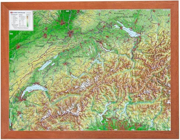 Actual product image 3D Reliefkarte Schweiz