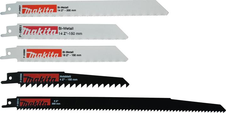 Actual product image Makita 5-piece reciprocating saw blade set Recipro saw blade set