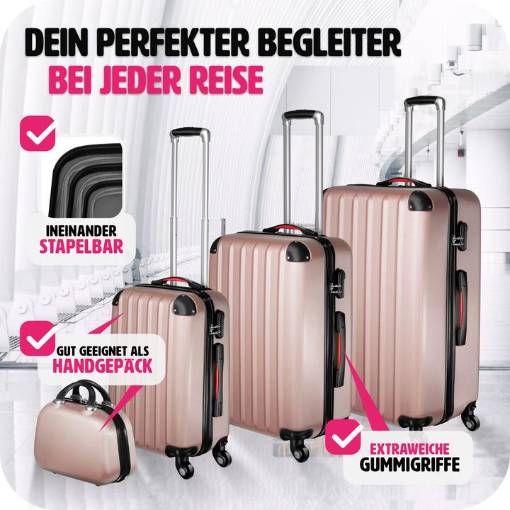 Immagine prodotto tectake Set di valigie Valigie Trolley Set di trolley Hardcase (90 l, M (50 - 90l))