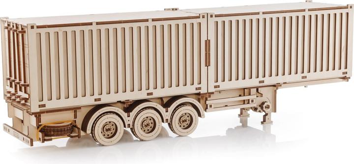 Actual product image Eco Wood Art Mechanical 3D wooden-puzzle - Container Sermi-Trailer for the Road King Truck