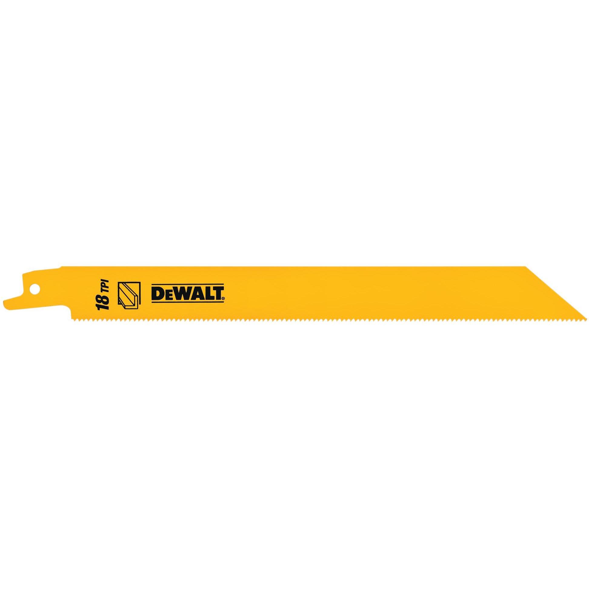 Thumbnail - DeWalt, Sägeblatt, BIMetall Metallsäbelsägeblätter (Gesamtlänge: 203 mm, Zahnteilung: 1.4 mm, für schnelle Schn
