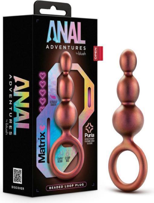Produktbild Blush Anal Adventures Matrix Beaded Loop Anal Plug Kupfer