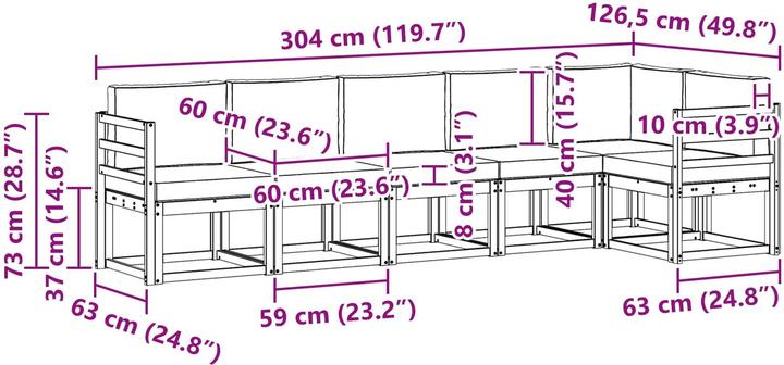 Produktbild vidaXL Outdoor-Sofa