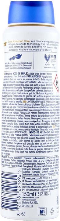 Image du produit Dove Spray anti-perspirant Advanced Care Soft Feel Peony & Amber (anti-perspirant) 150 ml (Spray, 150 ml)