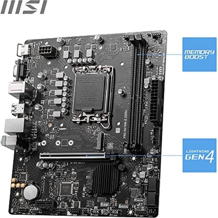 Produktbild MSI PRO H610M-E DDR4 (LGA 1700, Intel H610, mATX)