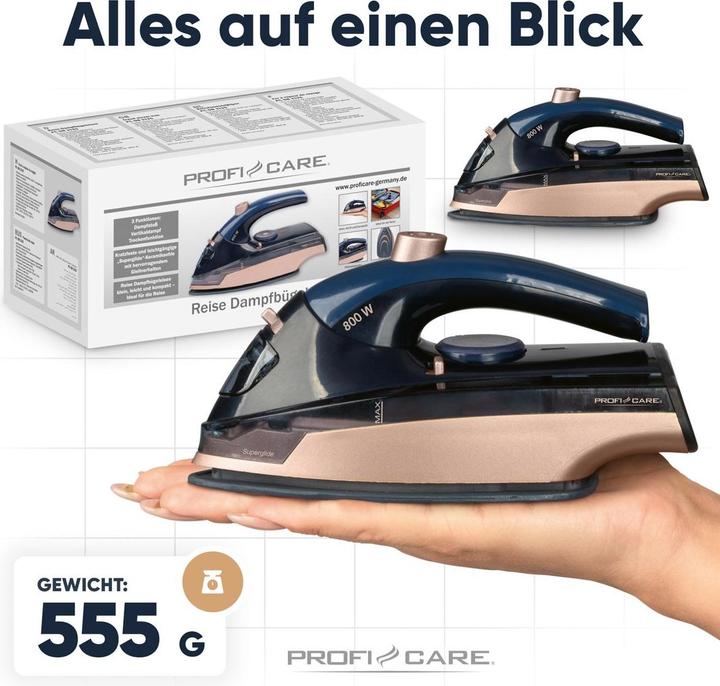 Produktbild Profi-Care PC-DB 3125 Reisebügeleisen (800 W)