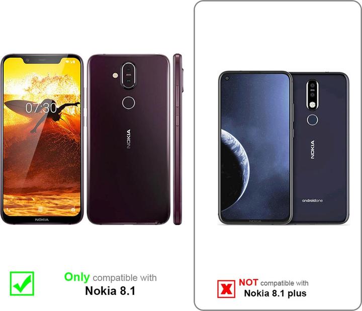 Actual product image Cadorabo Book Invisible Magnet Cover (Nokia 8.1)
