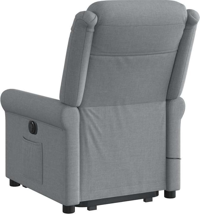 Actual product image VidaXL Massage chair with stand-up aid Light grey fabric