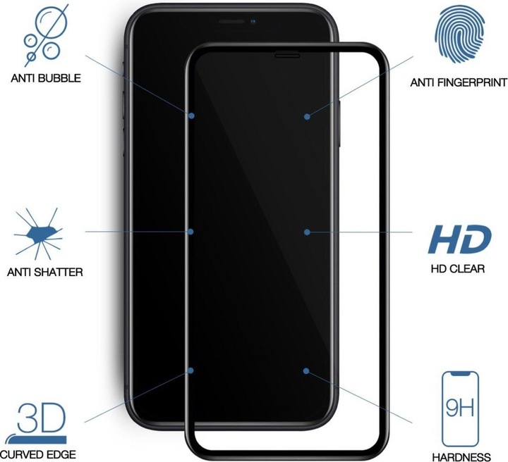 Produktbild Woodcessories Premium Glass 3D (1 Stück, Apple iPhone XS Max, Apple iPhone 11 Pro Max)