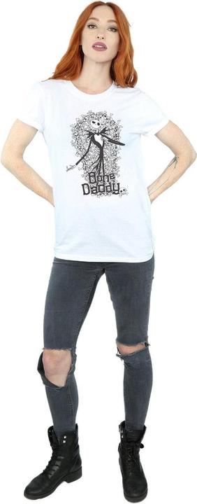 Actual product image Disney Womens/Ladies Nightmare Before Christmas Bone Daddy Cotton Boyfriend T-Shirt (XXL)