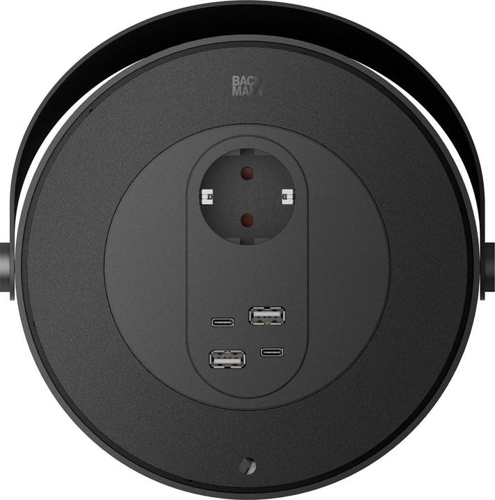 Actual product image Bachmann MOV:E 1x socket outlet, 2x USB-A, 2x USB-C, black (BM0011007) (4 x, CEE 7/3, USB-A, USB-C, 1.50 m)