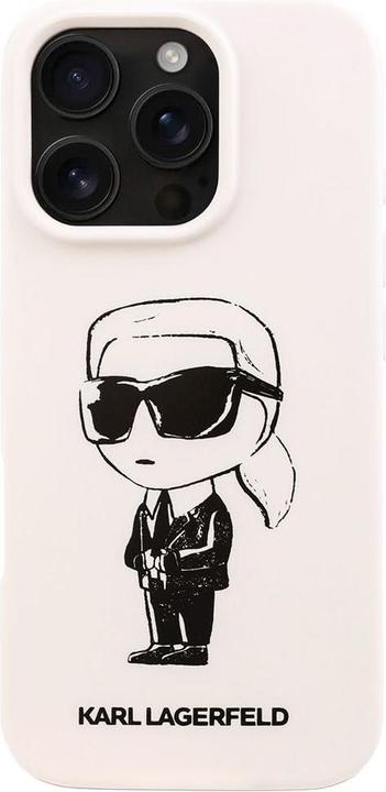 Actual product image Karl Lagerfeld Silicone Hard Case with ikonik Graffiti Logo (Apple iPhone 16 Pro Max)