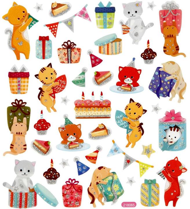 Image du produit Creativ Company Autocollant motif chat/anniversaire
