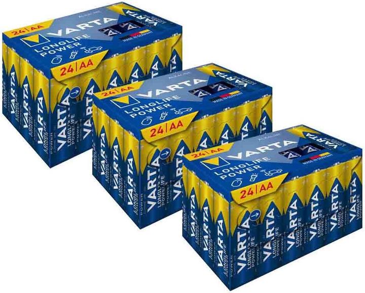 Produktbild Varta Longlife Power AA Cube Pack (72 Stk., AA / LR6 / LR06 / Mignon / R6 / R14505)