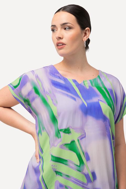 Produktbild Ulla Popken Blusenshirt, grafischer Druck, Rundhals, Halbarm (50, 52)