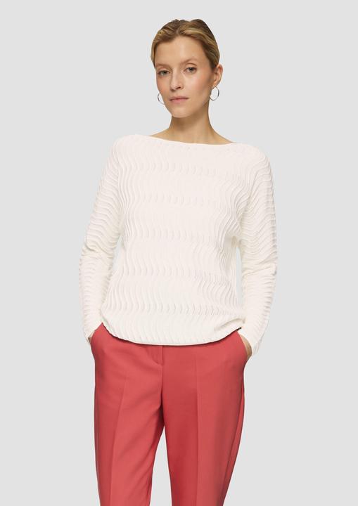 Produktbild s.Oliver Strickpullover Feinstrickpullover mit Wellenstruktur (34)