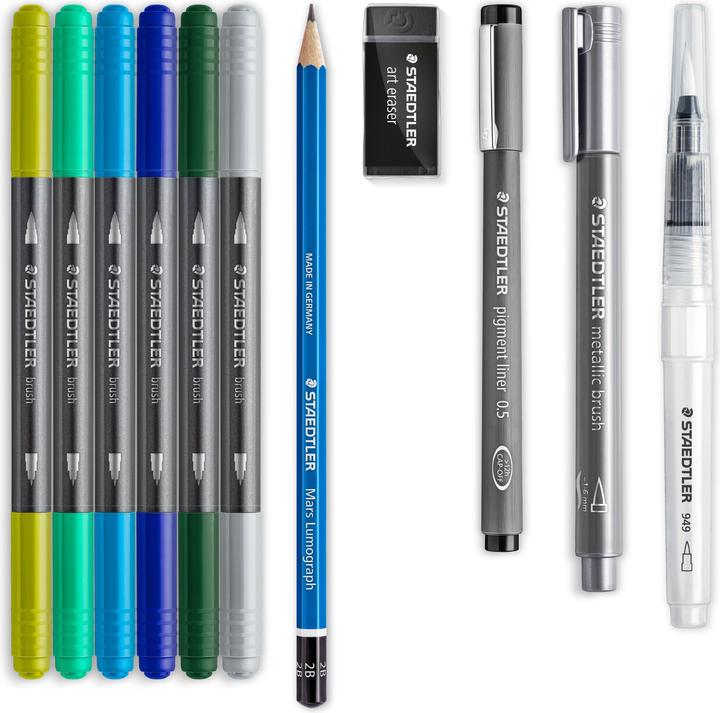 Actual product image Staedtler Design Journey Handlettering & Watercolor Set (6x)
