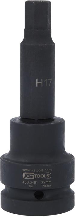 Actual product image KS Tools 1" power bit socket nut hexagon socket (17 mm)