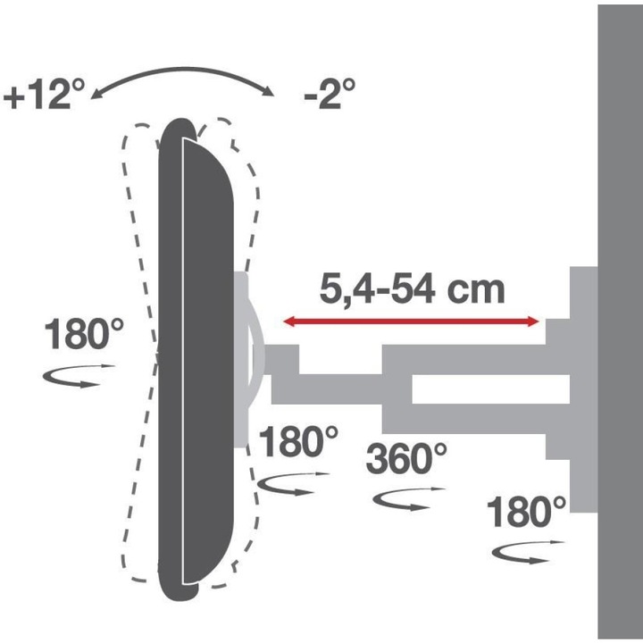 Produktbild Techly Ultra Slim Full Motion (Wand, 65", 35 kg)