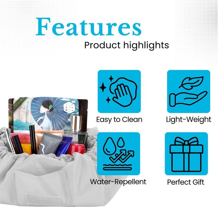 Produktbild Intirilife Kosmetiktasche in HELL GRAU