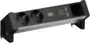 Immagine prodotto Bachmann Scrivania 2 Alu Black 2xPowersocket (2x, CEE 7/3, GST18, USB-A)