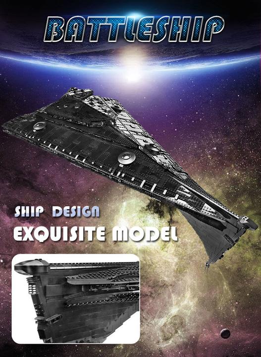 Actual product image Mould King battleship Eclipse