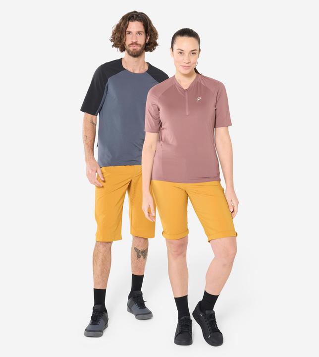 Produktbild Rockrider Radhose kurz atmungsaktiv Unisex gelb (3XL)