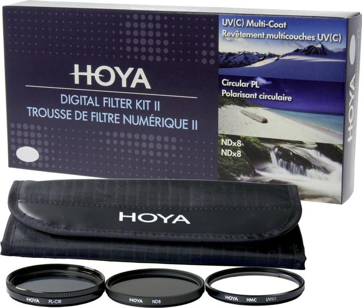 Image du produit Hoya Kit de filtres numériques II (67 mm, Filtre gris neutre, Filtre UV, Filtre polarisant)