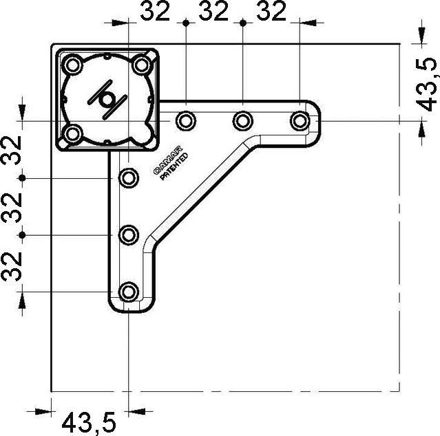 Produktbild Camar Tischfüsse 60/60 mm