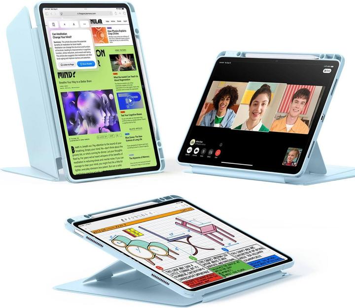 Produktbild ESR - Flip Hybrid - iPad Air 13 (2024) / Air 13 (2025) - Sky Blue (Apple iPad Air 13 2024, Apple iPad Air 13 2025)