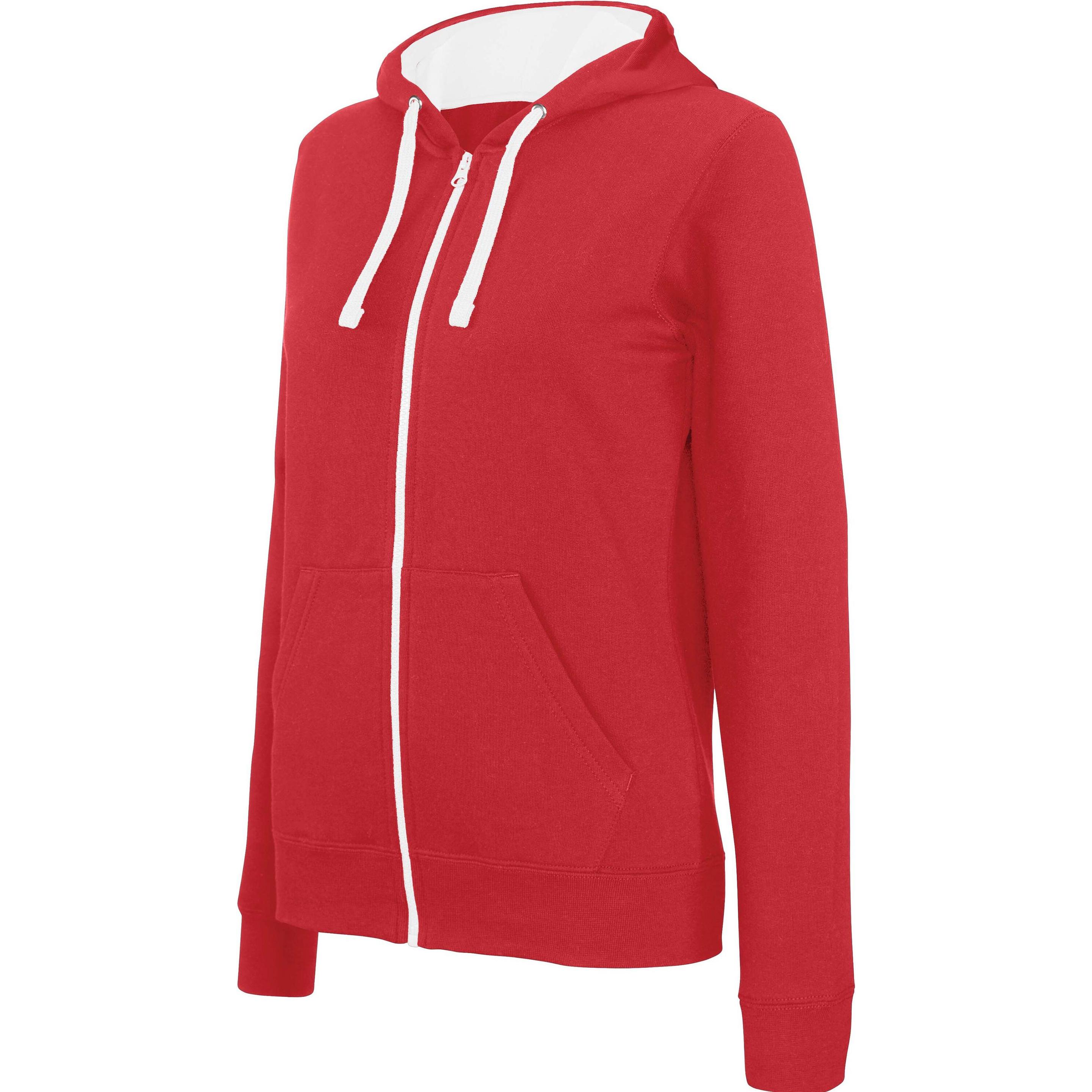 Kariban, Damen, Pullover, Contrastée, Rot, (L)