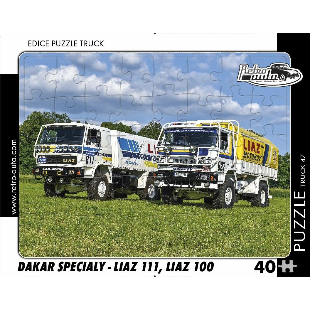 Retro-auta Puzzle TRUCK No.47 Dakar Specials - LIAZ 111, LIAZ 100 - 40 Teile