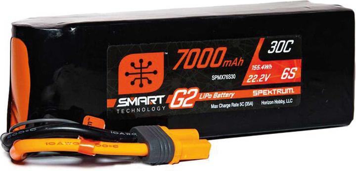 SPMX76S30 7000mAh 6S 22.2V 30C Smart LiPo Battery G2 IC5 (22.20 V, 5000 mAh)