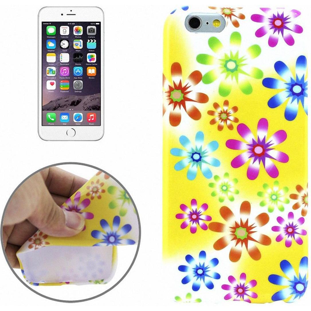 Thumbnail - König Design Schutzhülle Handytasche Etuis TPU für Handy Apple iPhone 6 Plus Motiv Bunte Blumen (Apple iPhone 6 Plus), S...