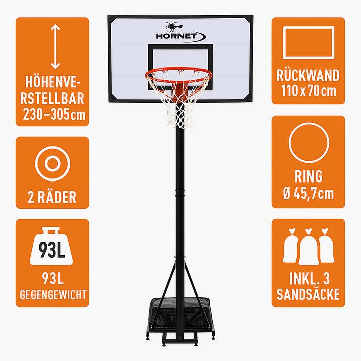 Image du produit Hudora Pied de basket-ball Hornet Pro 305