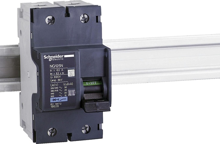 Actual product image Schneider Electric Circuit breaker NG125N, 2P, 63A, C- 18628