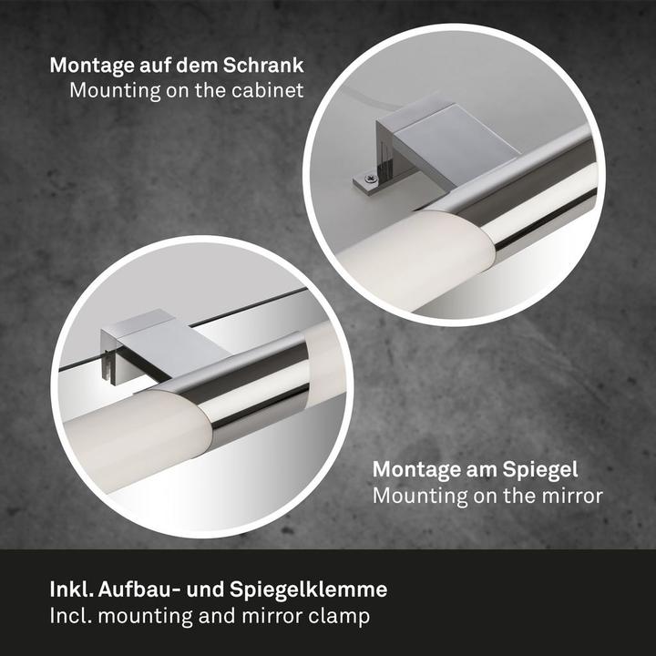 Image du produit Briloner Lampe LED pour miroir de salle de bain, chromée, LED/7W (800 lm)