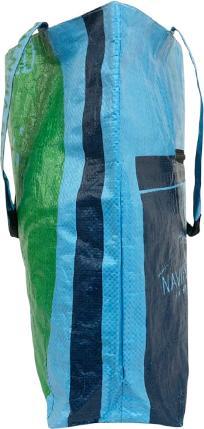 Immagine prodotto Bekos Upcycling - Grosser Shopper XL aus recycelten Fischfuttersäcke Büffel grün / blau