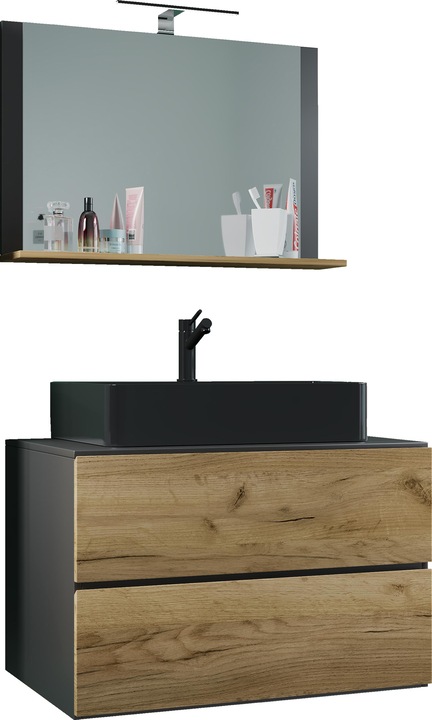 Produktbild VCM 3-tlg Waschtisch Badmöbel Lendas 80 cm M