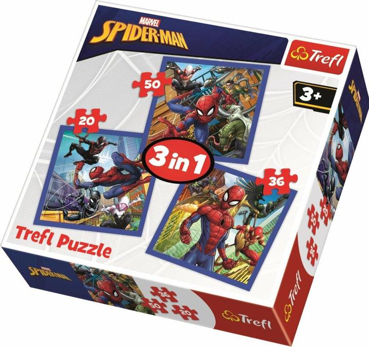 Actual product image Trefl 3 in 1 Puzzle - Spiderman (20 pieces)